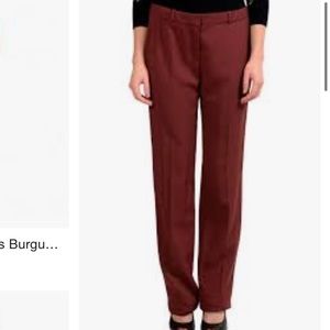 Hugo Boss "Jaftina" Women's Burgundy Wool Double Breasted Pant Suit